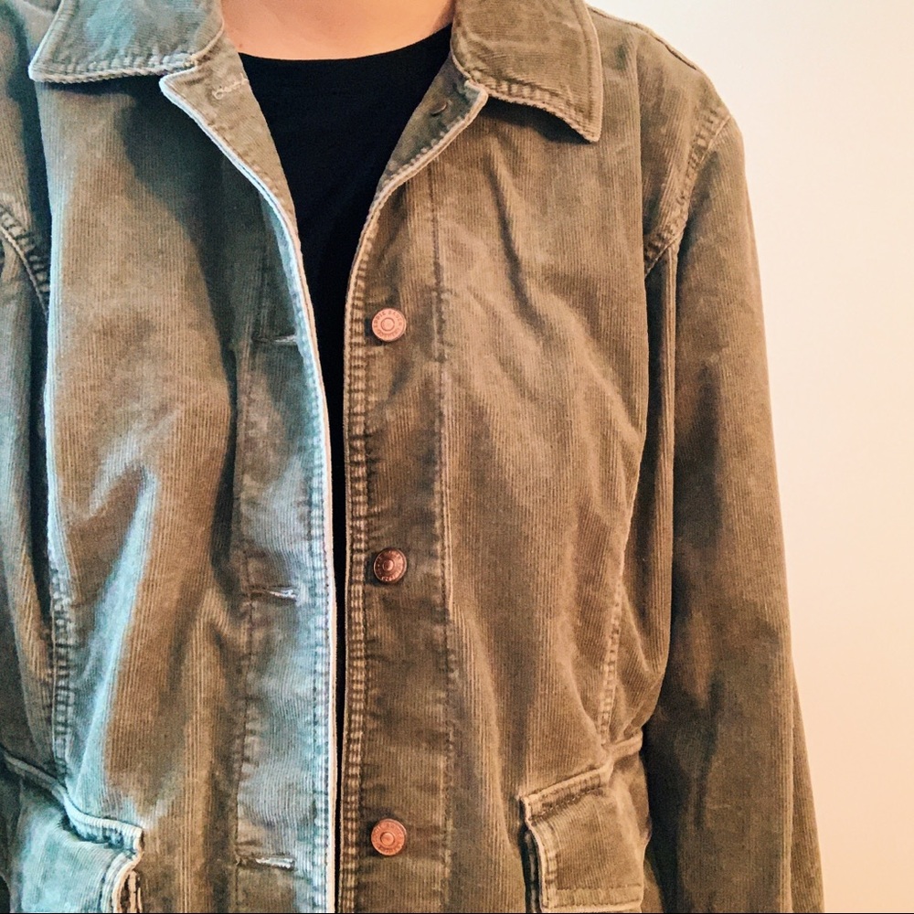 Green corduroy Eddie Bauer jacket